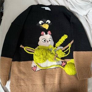Loewe Studio Ghibli Spirited Away Black & Brown Knit Sweater with Yellow Accents